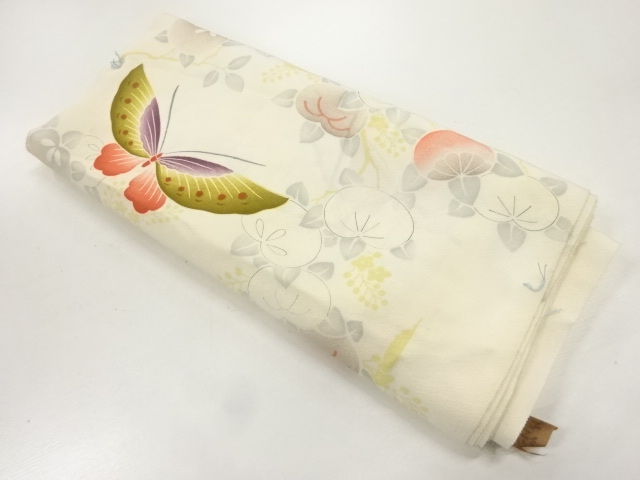 JAPANESE KIMONO / ANTIQUE KIMONO / BUTTERFLY / FLORAL PATTERNS ARAIHAR
